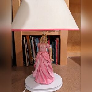 Princess Aurora Table Lamp Shade Figural Rare Quality Company Kids Vtg Pink Htf